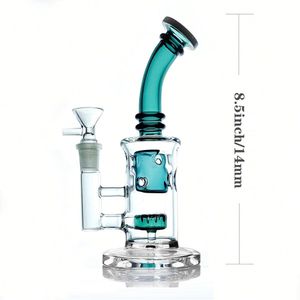 8,5-Zoll-Glas-Wasserpfeifen Fab Egg Bongs mit solider Basis Duschkopf Perc Recycler Wasserpfeife Shisha Dab Rig 14 mm Gelenk