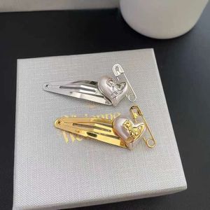 Designer Viviane Westwood Empress Dowager Xis nya Love Saturn Pins Liu Hai Hair Clip Female Light Luxury and Elegant High Edition Hair Clip