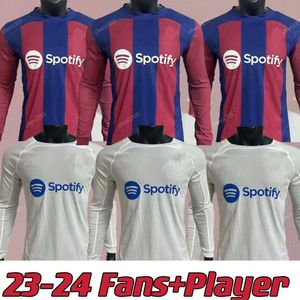 23 24 Long sleeve Player Fans LEWAN.DOWSKI GUNDOGAN ANSU FATI football. soccer jerseys RAPHINHA GAVI R.ARAUJO barcelonas EZZALZOULI PEDRI TER STEGEEN 2023 2024 shirt