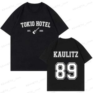 T-shirt da uomo Rock Band Tokio Hotel T-shirt Kaulitz Stampa Uomo Donna T-shirt in cotone Hip Hop Punk Streetwear Harajuku T-shirt unisex Top Abbigliamento T240126