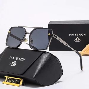 Óculos de sol Maybachs 1801 óculos de grife de luxo masculino estilo de metal óculos de sol com armação quadrada com caixa