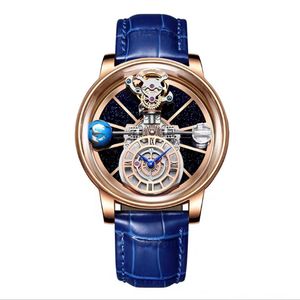 Relógios de pulso V2 Versão atualizada Pindu Design Mens Relógios Diamante Tourbillon Top Astronômico Relógio de Quartzo Homens Montre Homme Luxo