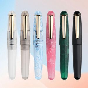 Majohn Q2 Mini Acrylic Fountain Pen Portable Cute Ink Pennor EF F NIBS Skrivtillbehör Office School Stationery Studenter gåvor 240125