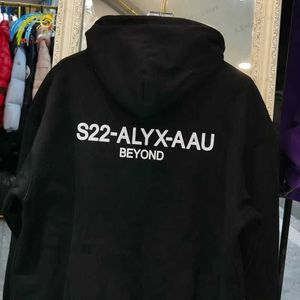 Herrtröjor tröjor vinter höst varma alyx tröjor män kvinnor 1 1 bästa kvalitet klassisk tryck 1017 alyx 9sm hoodie streetwear pullovers t240126