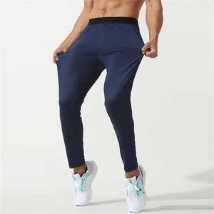 Herren-Hosen, einfarbig, Jogginghose, atmungsaktiv, hoch dehnbar, Bindefüße, Fitness, Sport, Freizeit, Komfort, Hose, lässig, Alltagskleidung