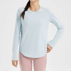 Al Yoga Shirt Coat Womens Blus Yoga kläder långärmad topplös fitness tp0651 mode