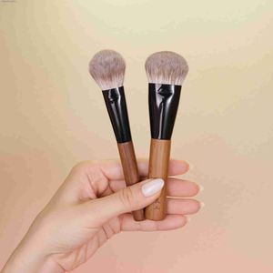 Pincéis de maquiagem Qiaolianggong Professional Handmade Makeup Brush Mountain Wool Mista Fibra Artificial Slope Face Brush Q240126