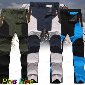 Men's Pants Men Hiking Camping Pants Wear Resistant Quick Dry Anti UV Pant Waterproof Elastic Trousers Climbing Trekking Summer T240126