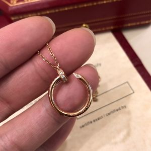 Cart tier nail necklace same replica fine jewelry Copper K Gold Plated with box necklace for women designer necklace rose gold Valentine gift