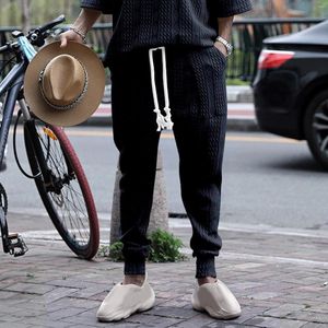 Men's Pants Mens Casual Trousers Loose Jacquard Knitted Ankle Cuffs Sports Male Clothing Hiking Sportswear