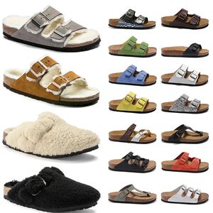 Bostons COGS Birkin Sandals Designer Buckle Slippers Lady Tazz Cork Plat Sole Soft Footed Flip Flops Päls Slides Mens Womens Birkin Stocks Shoes Burkin Dhgate 36-46