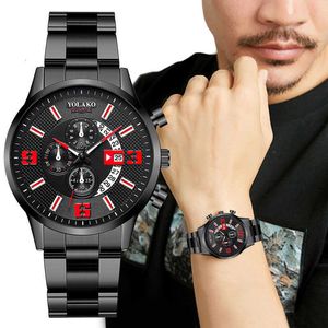 Ny mode Big Digital Calender Men's Watch Quartz Steel Band Watch