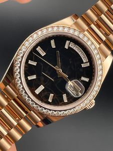 Luxury Men Zegarwatch Japan Mechanical Automatic 40 Prezydent Watch 228345RBR Eisenkiesel Diamond Nowa bransoletka ze stali nierdzewnej Wodoodporna męska zegarek męski