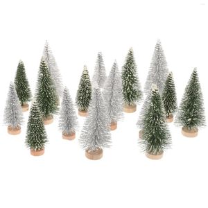 Weihnachtsdekorationen Zug Landschaft Baum Mini Schneeflocke Frost DIY Dekoration Home Desktop Modell Sand Tisch Bäume