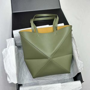 jakość lustra Fold Tote Unisex Designer Torby Cowhide Luksusowe torebki torby na zakupy duże kosza