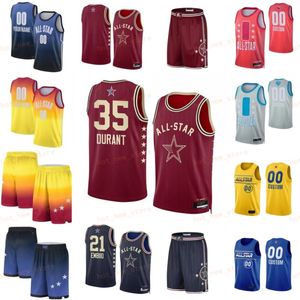 Stampa Basket 2024 All-Star Maglie Donna Gioventù Uomo James Harden 1 Kyrie Irving 11 Anthony Edwards 5 Ja Morant 12 DeAaron Fox 5 Kawhi Leonard 2 Maglia