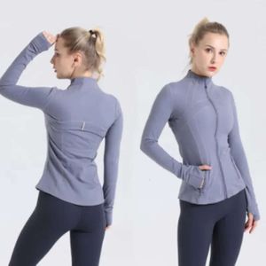 Women's Fashion Jacket Spring And Autumn Tight-Fitting Thin Sportswear Training Running Gym Lu-088 Yoga Solid Color Cardigan 29