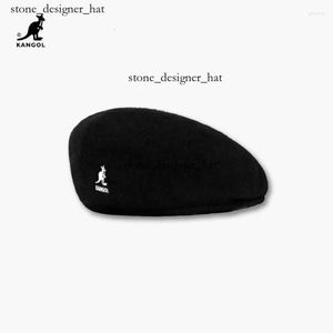 Berets Original Kangol Wool Beret 504 Cap Homens Mulheres Chapéu Moda Senhoras Cor Sólida Casual Inverno Chapéus Outono e 8627