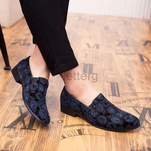 2024 New Men Shoes Loafers PU Leather Print Color Round Toe Flat Heels Fashionable Classic Office Professional Comfortable Slip-on Casual letterg