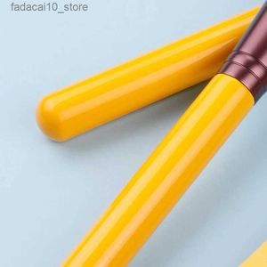 Makyaj fırçaları mydestiny 11pcs sentetik saç makyaj fırçası sarı sarı sap antibakteriyel kıllar yüz ve göz fırçası içerir q240126