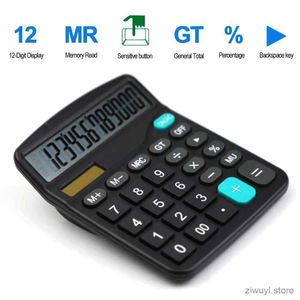 Calculadoras de 12 dígitos alimentadas por energia solar calculadora de display grande ferramentas de contador de escritório doméstico
