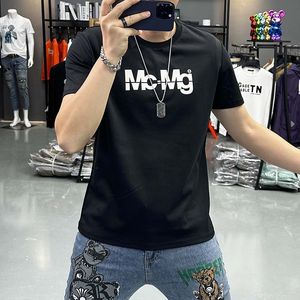 Short Sleeved T-shirt Men's Summer New Trend Round Neck Simple Printed Tees Fashion Casual Top 7XL T-shirt Slim Fit Man Clothing