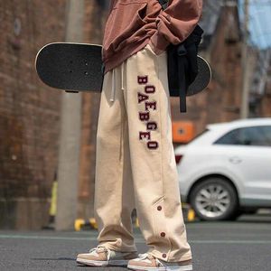 Pantaloni da uomo in stile americano per uomini e donne, personalità alla moda, petto retrò, primavera autunno, allentato, casual, per gli sport hip-hop di High Street