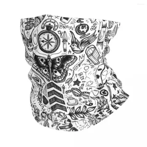 Berets Direction Music 1D Tattoos Bandana Winter Neck Warmer Women Windproof Wrap Face Scarf For Ski Gaiter Headband