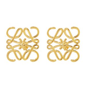 Loews Earrings Designer Quality Luxury Fashion Women Charch GoldEarrings Minimalist Design Square Hollowed Created Creative For Perfect