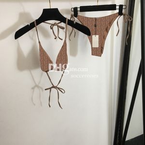Tasarımcı bikinis kadın seksi bikini lüks mektup mayolar yaz mayo plajı lüks mayolar takım elbise üç nokta mayo