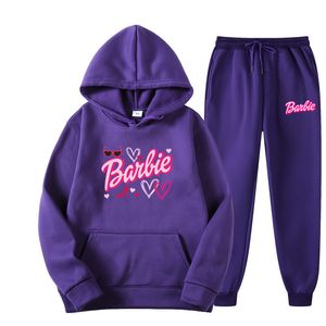 Marka Barbie damski zestaw do joggingowych zestawów projektantki Barbie dwuczęściowy zestaw damski dres