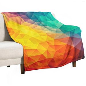 Blankets Abstract Multi Color Cubizm Painting Throw Blanket Fashion Sofa Bed Linens