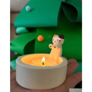 Candele Portacandele per gatti adorabili - Perfetto per la consegna a domicilio Decorazioni per la casa Giardino di casa Otuqj