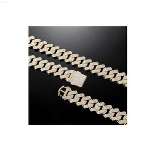 最高品質のHiphop Miami Sterling Silver Cuban Iced Out Moissanite Diamond Cuban Link Bracelet for Men