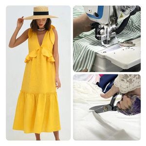 Vestidos Casuais Produção de Roupas Trabalho e Material Contratação Limpeza Impressão Fazendo Pequenos Pedidos Femininos