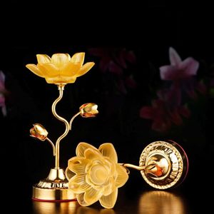 2PCS Candle Holders 2x Lotus Ghee Lamp Holder Butter Lamp Holder Candlestick Lotus Lamp for Bedroom