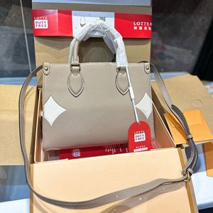 25cm tote crossbody saco feminino bolsa de compras moda carta impressão couro genuíno bolsa de ombro de alta qualidade emenda cores senhora bolsas