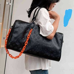 Women Weekend duffle bags Night Gym Sport Waterproof Luxury Print Design Travelling sports Bag Leather duffle Bag 220630