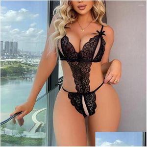 2024SSs BHs Sets BHs Sets BodySuit Exotic Pornoutfit Frauen y Dessous Spitze Babyparme Chemise Kleid Erotik Unterwäsche BH Open -Schritt -Porno -Kostüme Dr. OTMC3