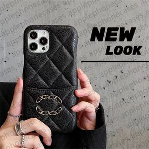 Leder-Handyhülle mit Kartenhalter, Designer-iPhone-Hülle für iPhone 15 Pro Max Hüllen, Apple iPhone 14 13 12 Pro Max 11 15 Plus 13promax 12promax Hülle Marke Caviar Quilted Cover