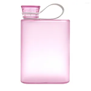 Water Bottles Square Flat Transparent Memo Shape Heat-Resistant Camping Outdoor Sports Home Portable Gift Leakproof Bottle Hiking Sealed