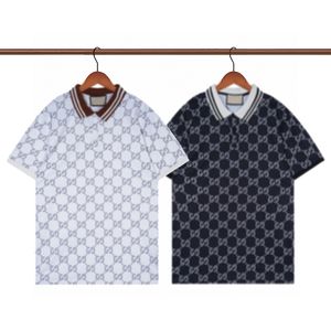 유럽 ​​이탈리아 올버 글자 인쇄 폴로 인 프린트 셔츠 하이 스트리트 짧은 슬리브 티 커플 여성 남자 패션 스트리트웨어 tshirts 24SS 0126