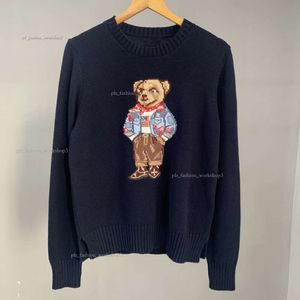 ralphs Designer ralph Sweaters Knitting Cardigan Sweaters Womens RL bear sweater Small Horse Logo Embroidery Knitwear Men Button lauren Knitting 576