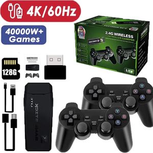 Console per videogiochi 2.4G Doppio controller wireless Game Stick 4K 10000 giochi 64 giochi retrò da 32 GB per PS1/GBA Ragazzo regalo di Natale 240124