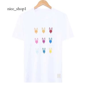 Psyco Bunny T Shirt Mens damskie szkielet królik 2024 Nowy projekt multityle męski designer mody Tshirt para krótkiego rękawu Siz 8176