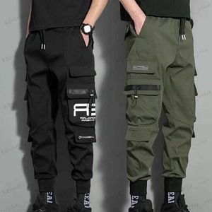 Herrbyxor nya hiphop joggers lastbyxor män harem byxor casual multi-fockets byxor svart gröna svettbyxor streetwear casual män byxor t240126