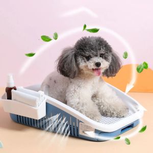 Boxes New Animal Pet Dog Indoor Supplies Portable Dog Toilet Plastic Double Layer Dog Pad Training Cat Puppy Pee Toilet Accessories