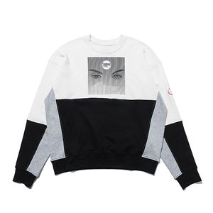 Casual Flocking Bone Mönster Tshirt Top Mens Sweatshirt Hoodie Japanese Korean Streetwear O-Neck Men Sweatshirt Size S-XL