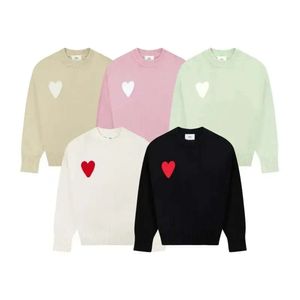 Projektant unisex Amis SWEATER MĘŻCZYZNA KOREBAJNA Moda Koreańska moda serca okrągła szyja bluzy luksusowe miłośnik marki A-line mały R 901