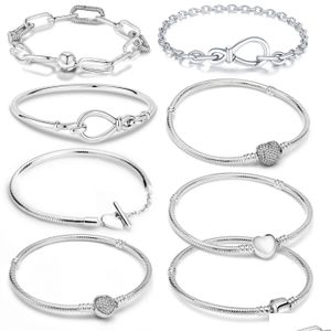 Charme pulseiras autêntico ajuste pulseira encantos original infinito nó feminino femme pulseiras jóias entrega gota jóias pulseiras oteb9